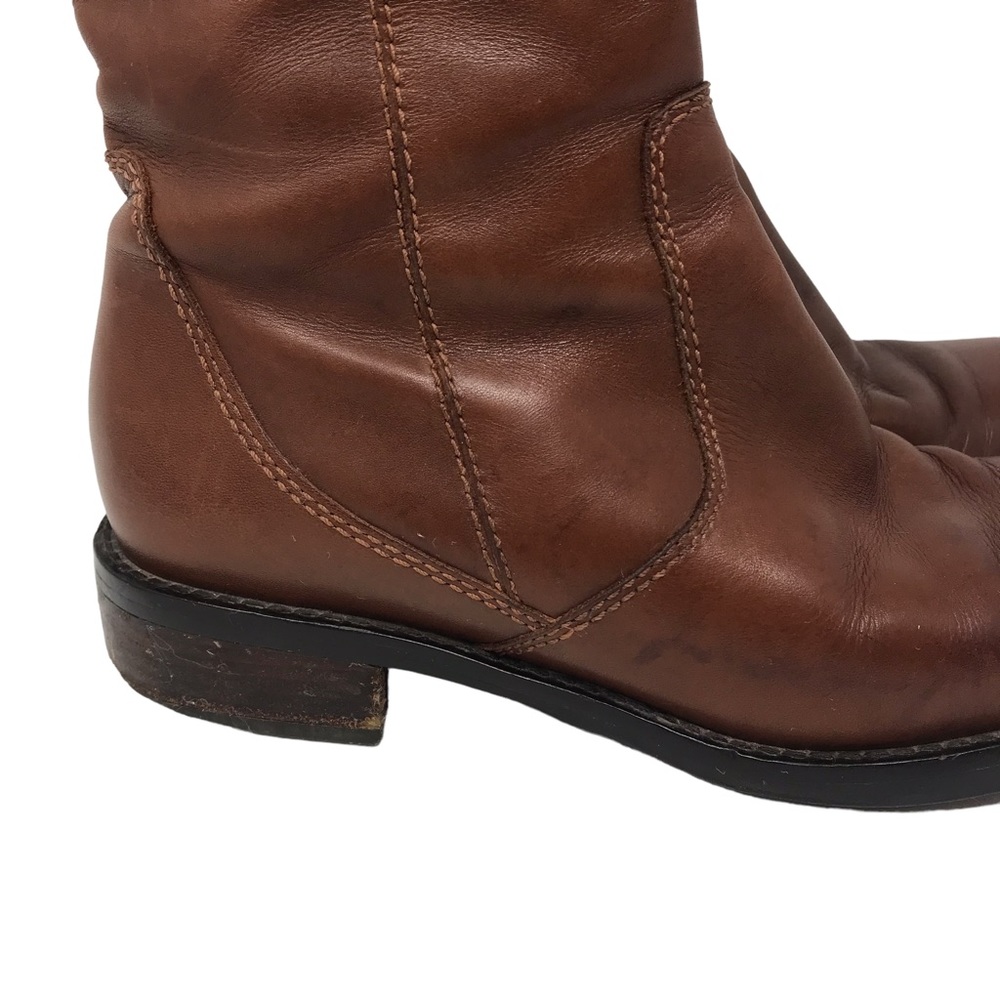 Ecco Hobart Genuine Leather Zip Up Buckle Brown Tall Riding Boots Women … - Picture 5 of 15
